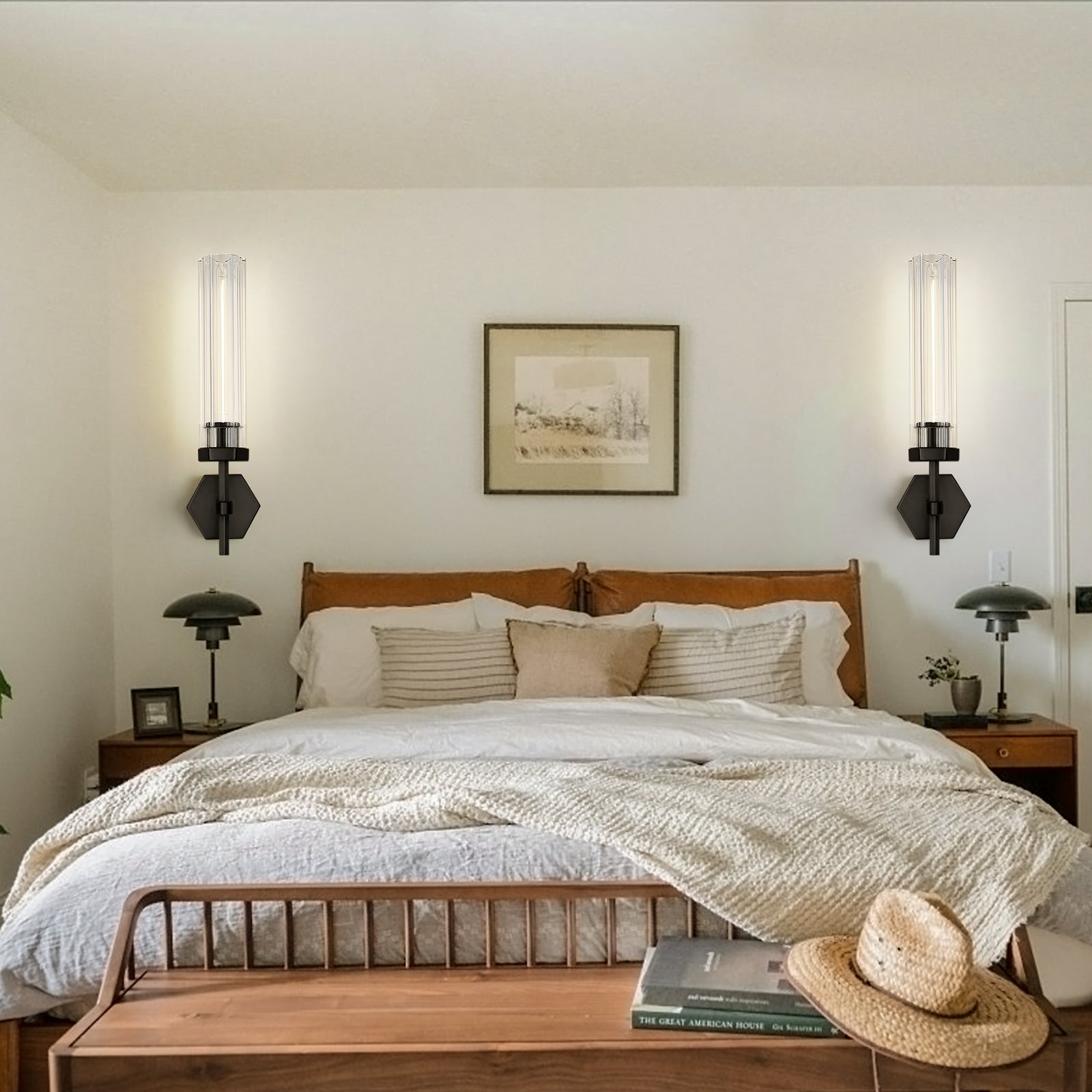 Lambert Hexagonal Double Sconce - King Lamps