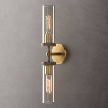Lambert Knurled Double Sconce - King Lamps