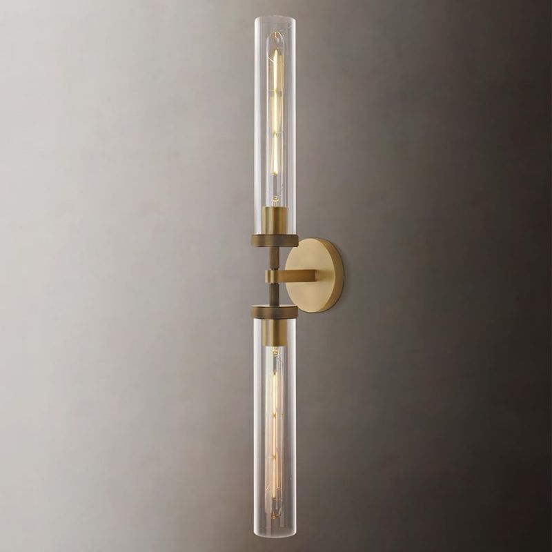 Lambert Knurled Double Sconce - King Lamps