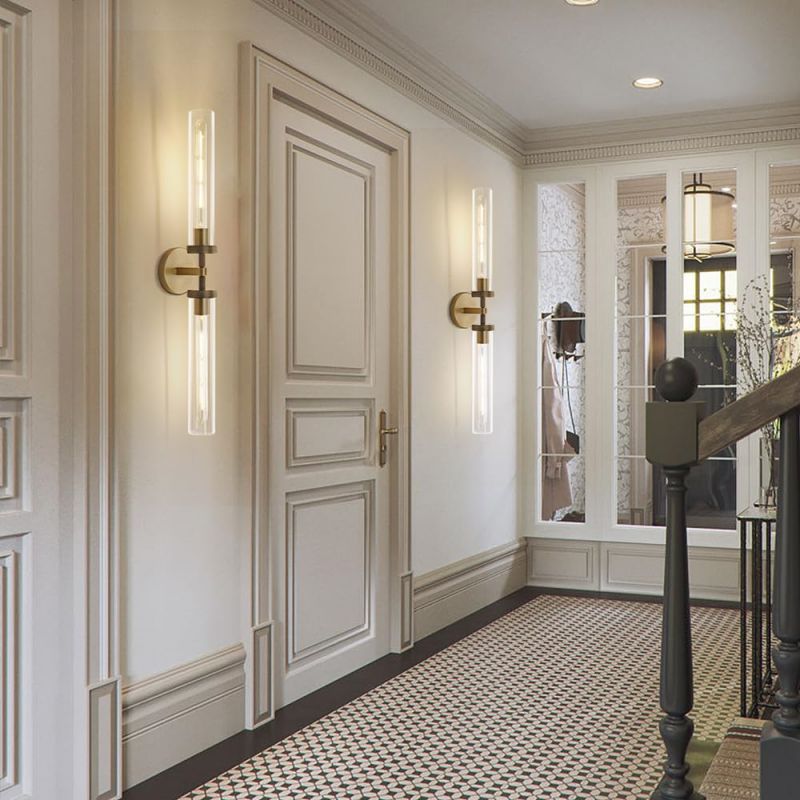Lambert Knurled Double Sconce - King Lamps