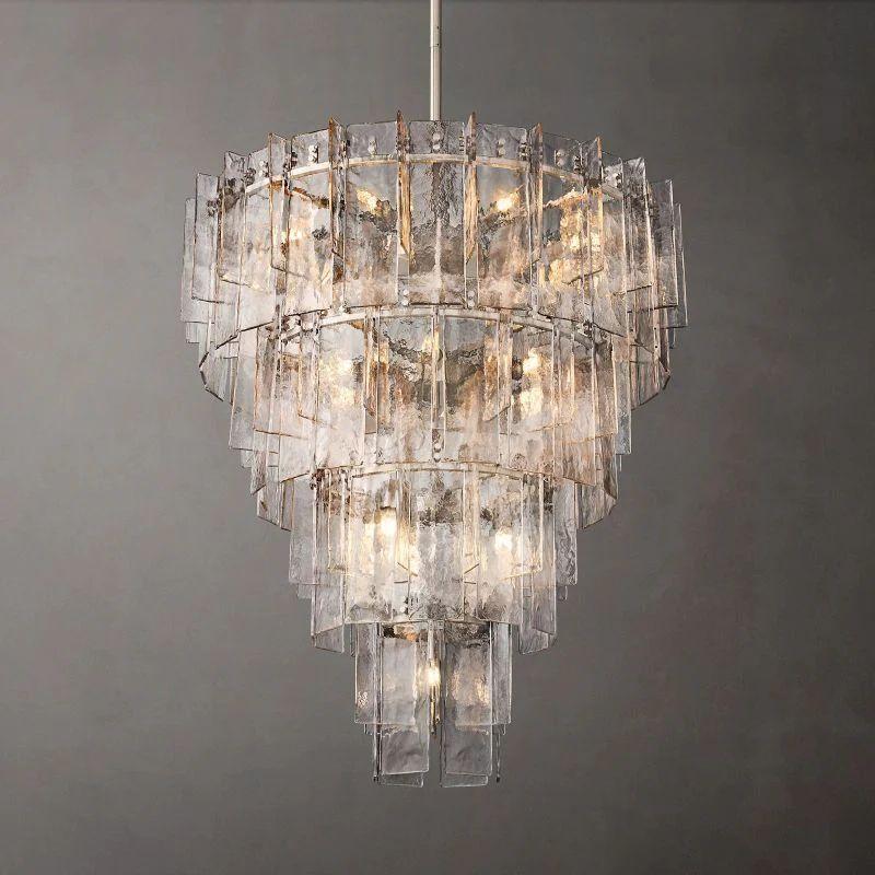 Lattice Multi-Layer Round Living Room Chandelier 47" - King Lamps