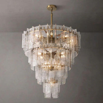 Lattice Multi-Layer Round Living Room Chandelier 47" - King Lamps