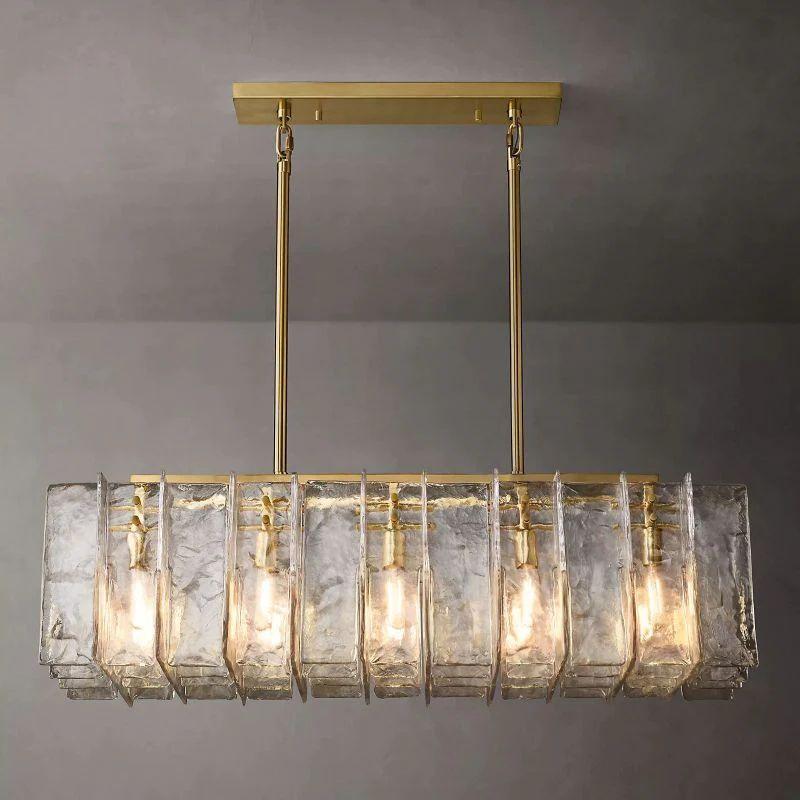 Lattice Rectangular  Dining Room Chandelier 49" - King Lamps