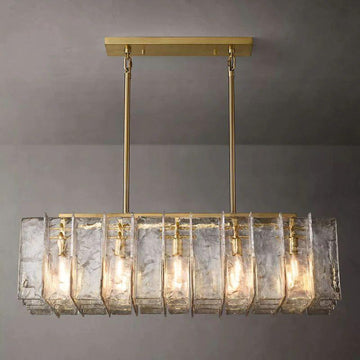 Lattice Rectangular  Dining Room Chandelier 49" - King Lamps