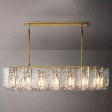 Lattice Rectangular Dining Room Chandelier 67" - King Lamps