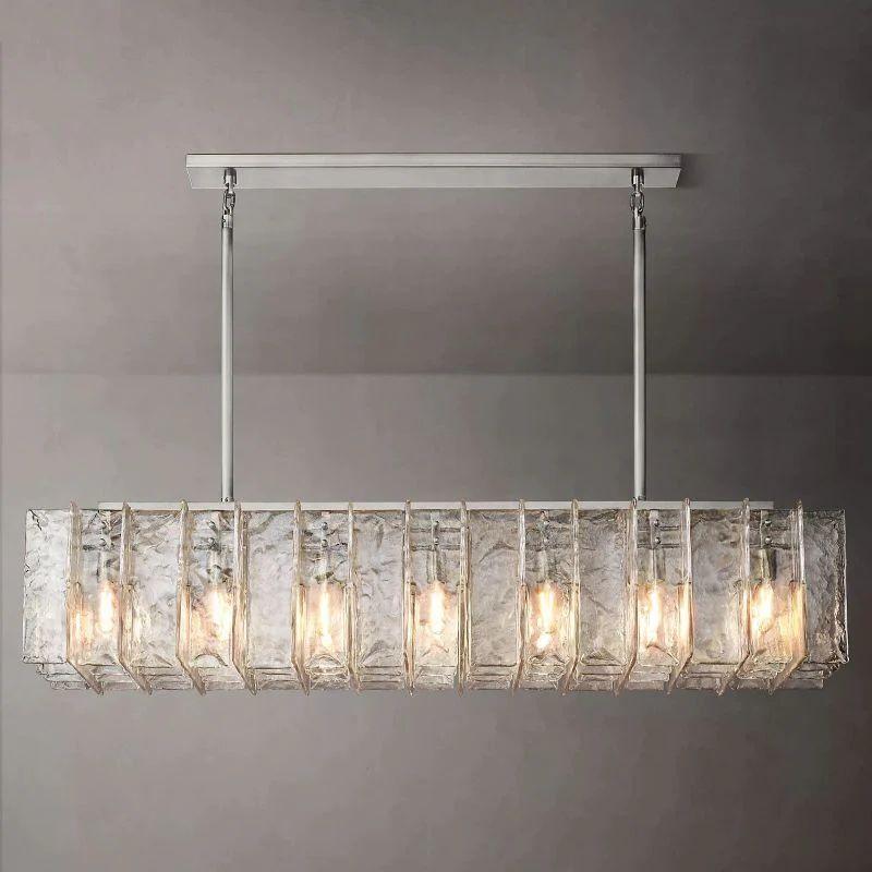 Lattice Rectangular Dining Room Chandelier 67" - King Lamps