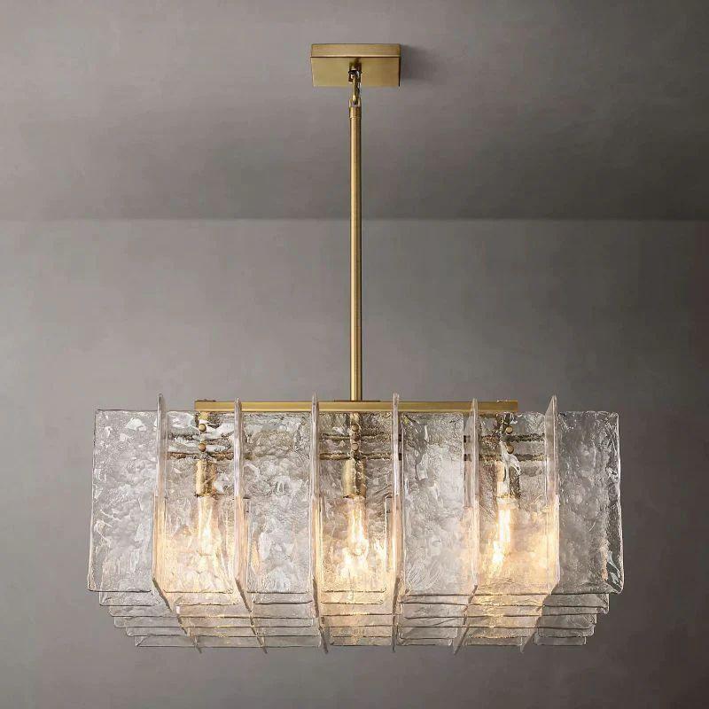 Lattice Square  Dining Room Chandelier 37" - King Lamps