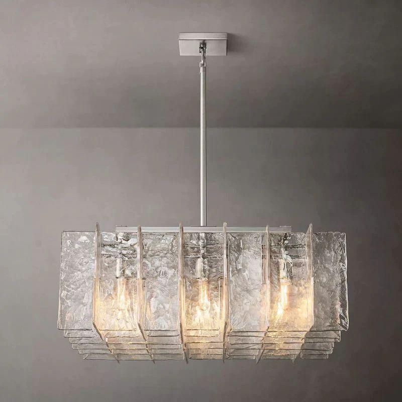 Lattice Square  Dining Room Chandelier 37" - King Lamps