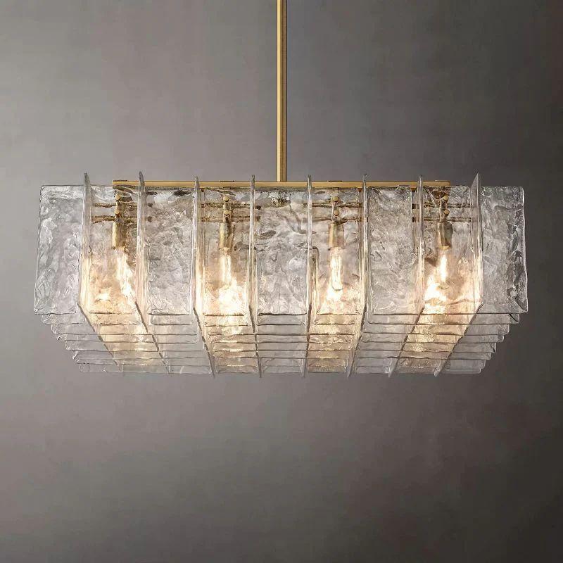 Lattice Square Chandelier 49" For Living Room - King Lamps