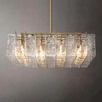 Lattice Square Chandelier 49" For Living Room - King Lamps