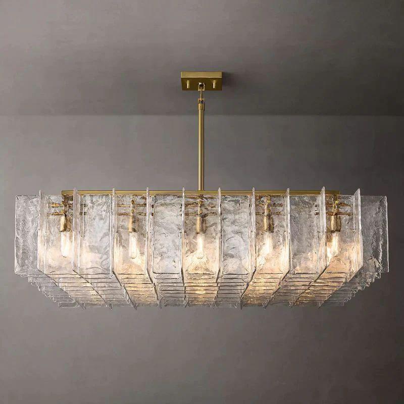 Lattice Square Dining Room Chandelier 60" - King Lamps