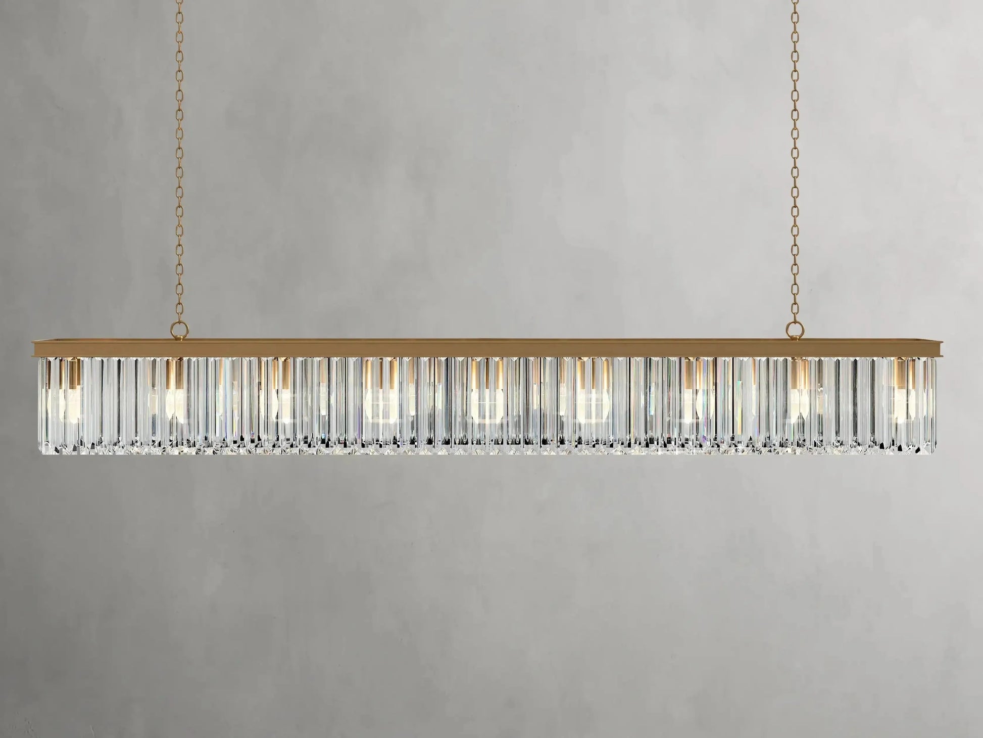Leyland Crystal Rectangular Chandelier 60''72'' - King Lamps
