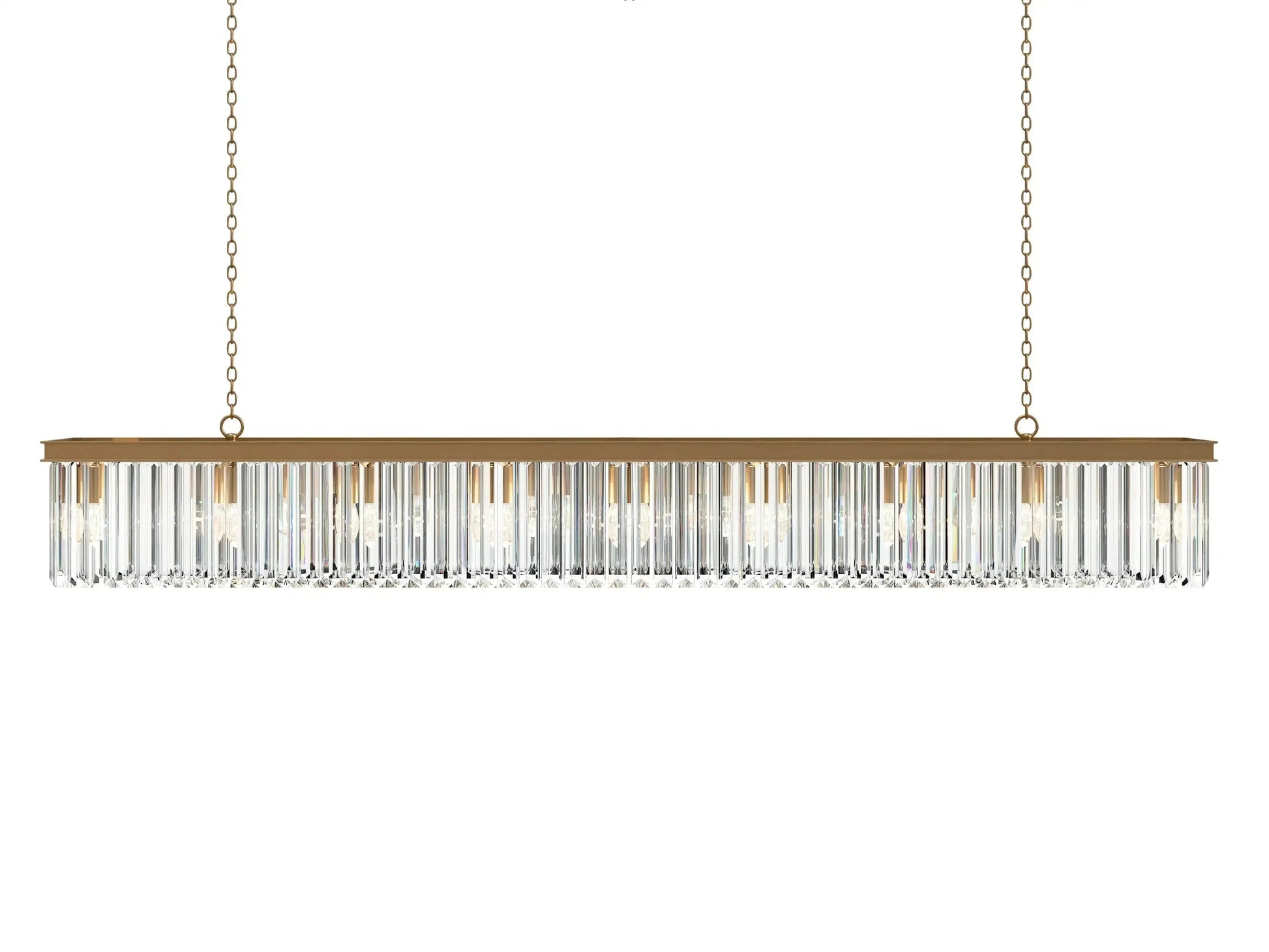 Leyland Crystal Rectangular Chandelier 60''72'' - King Lamps