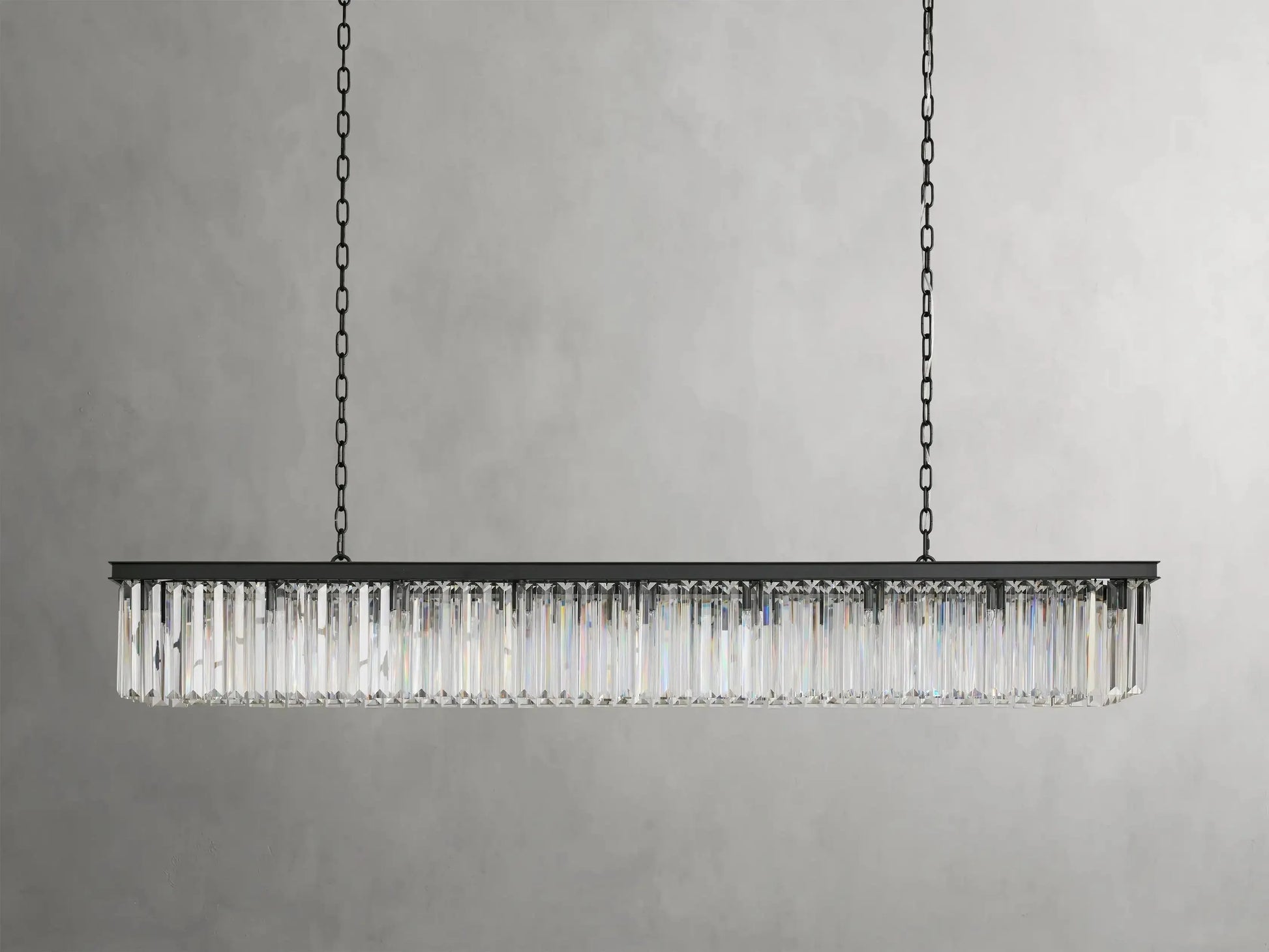 Leyland Crystal Rectangular Chandelier 60''72'' - King Lamps