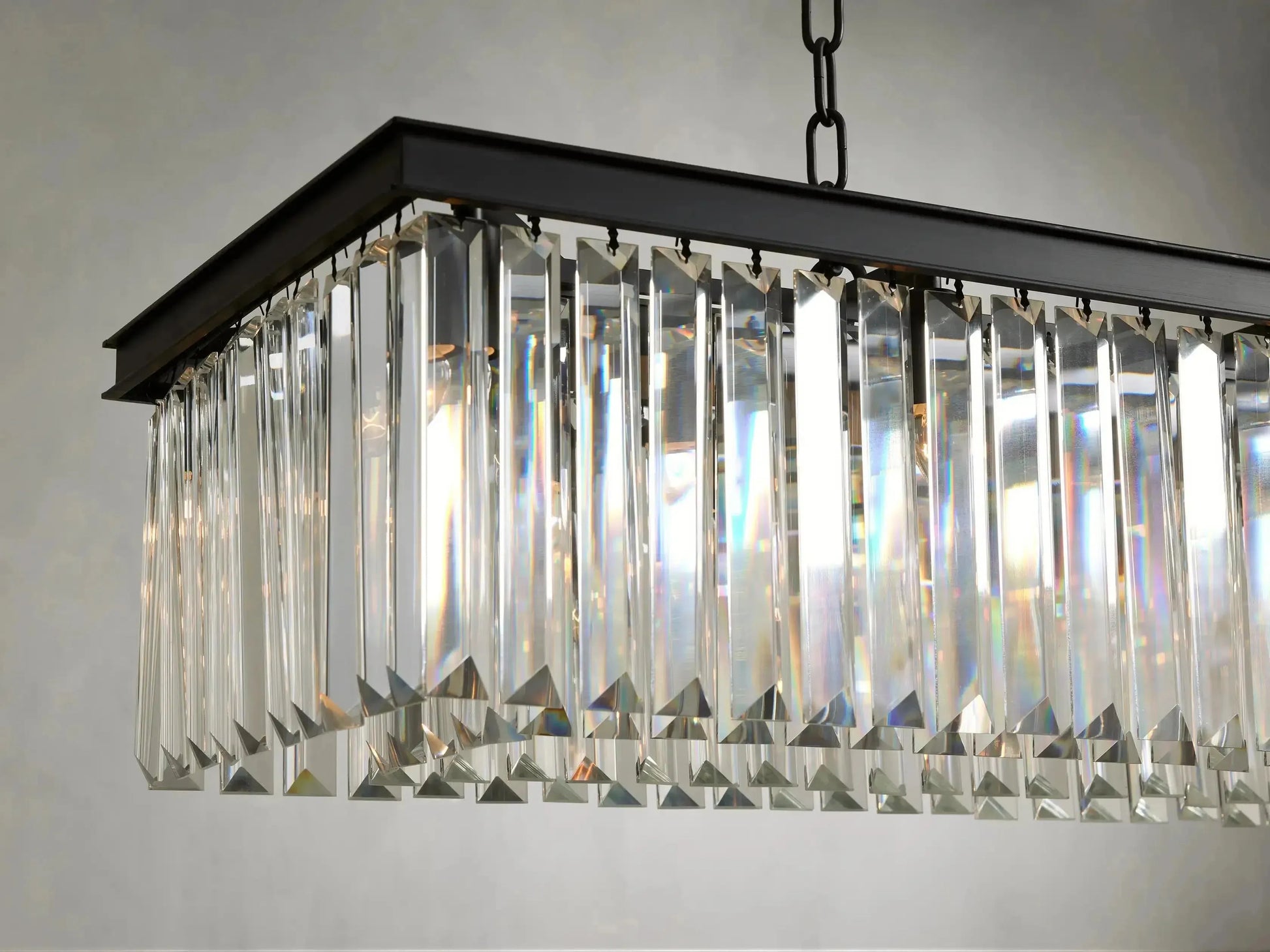 Leyland Crystal Rectangular Chandelier 60''72'' - King Lamps