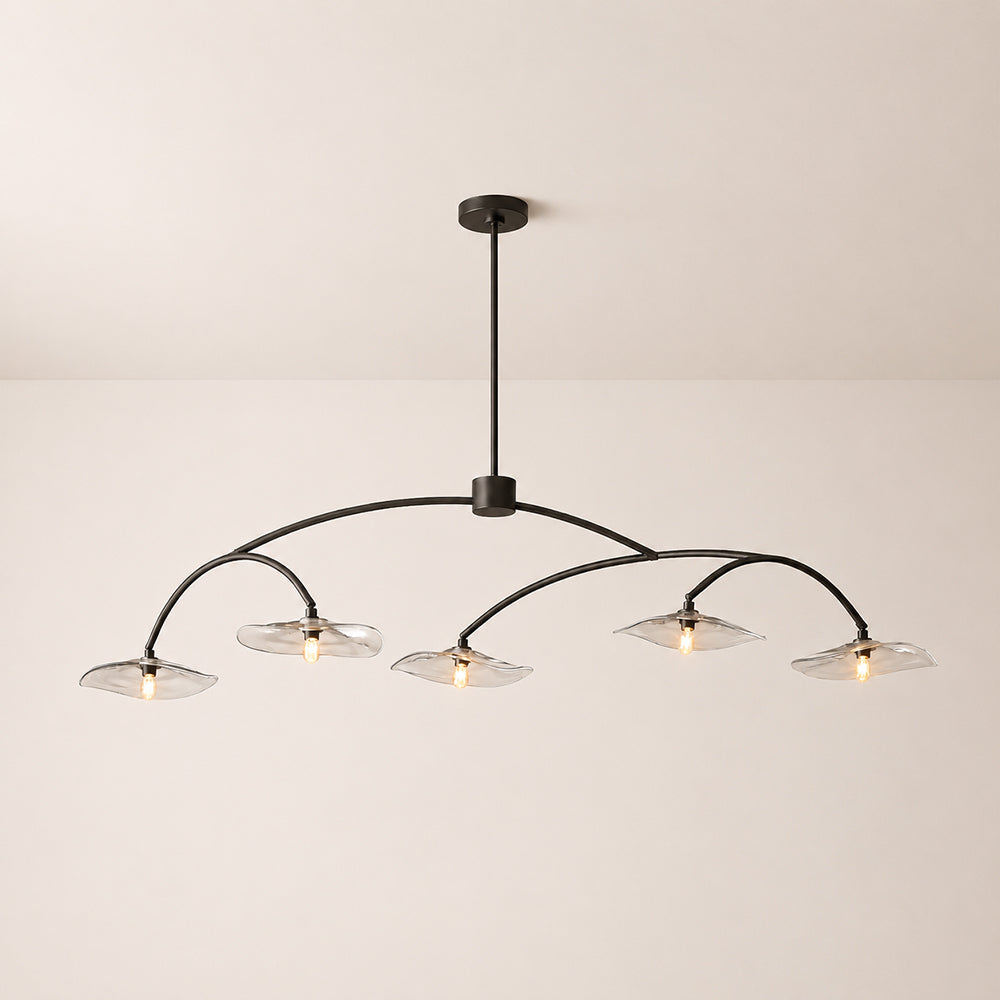 Lilia Clear Glass Linear Chandelier