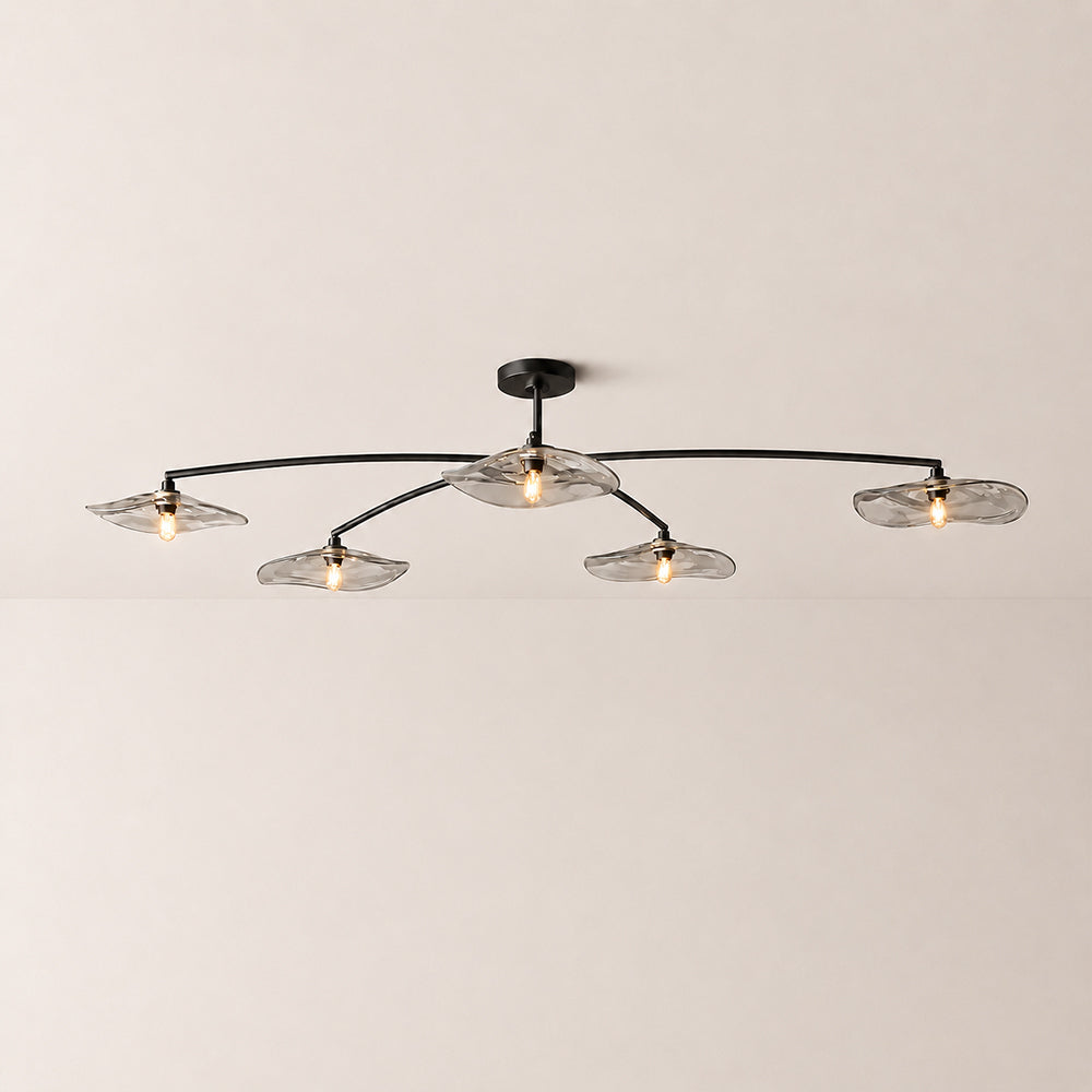Lilia Smoke Glass Flushmount