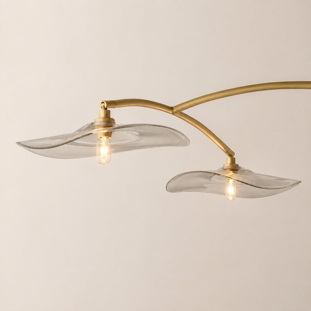 Lilia Smoke Glass Linear Chandelier