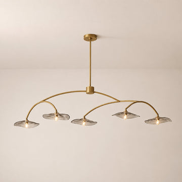 Lilia Smoke Glass Linear Chandelier