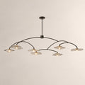 Lilia Smoke Glass Round Chandelier
