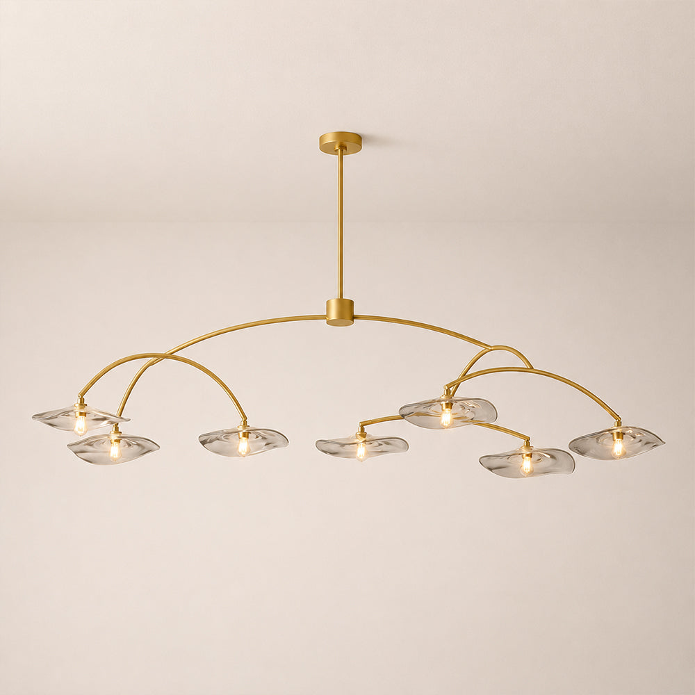 Lilia Smoke Glass Round Chandelier