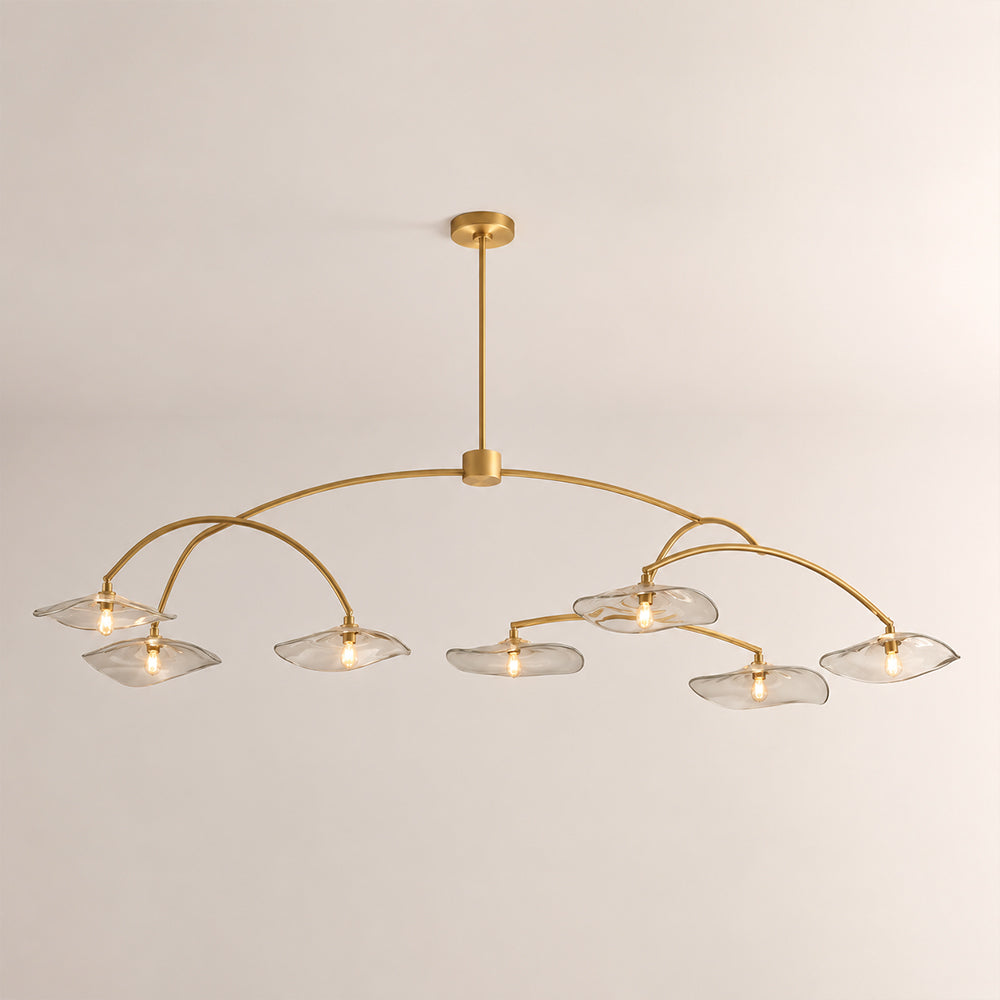 Lilia Smoke Glass Round Chandelier