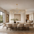 Lilia Smoke Glass Round Chandelier