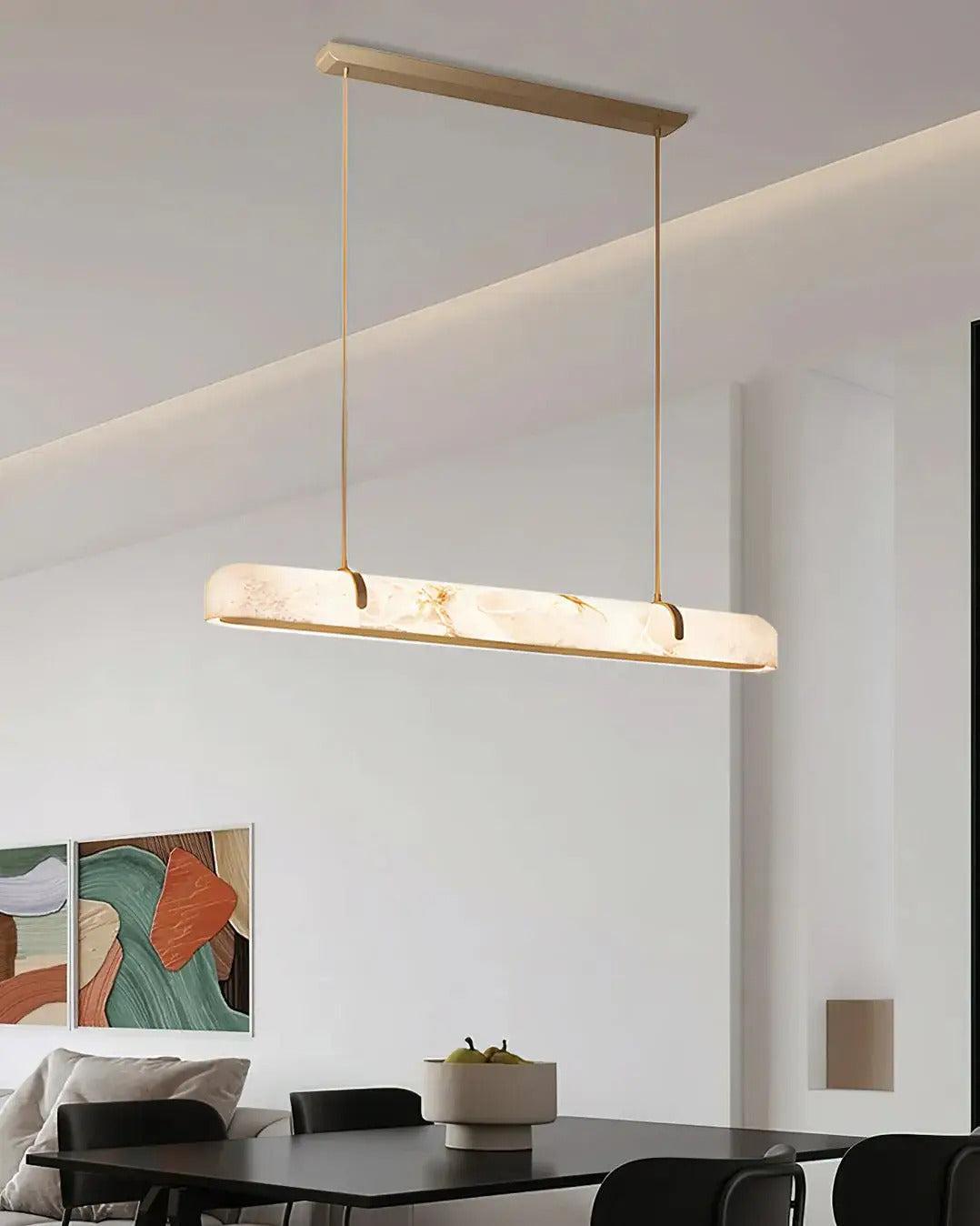 Modern Linear Alabaster Chandelier - King Lamps