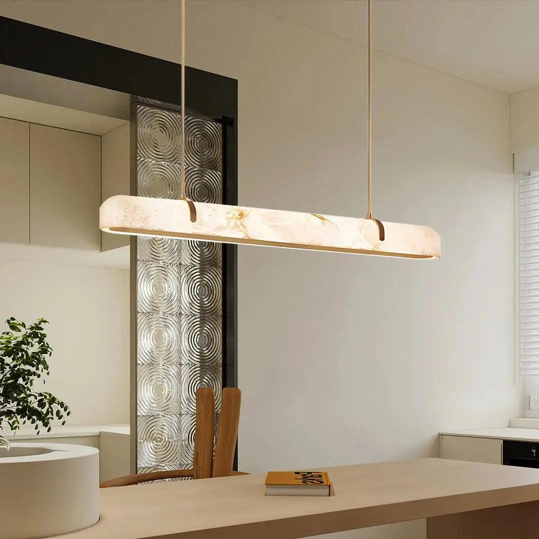 Modern Linear Alabaster Chandelier - King Lamps
