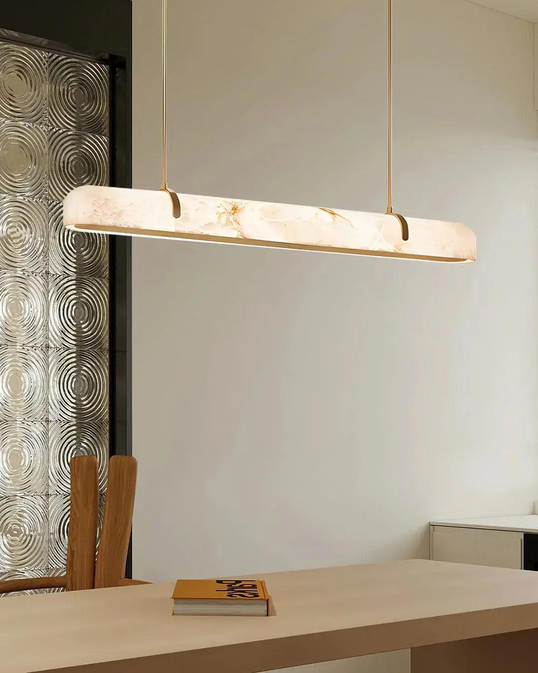 Modern Linear Alabaster Chandelier - King Lamps
