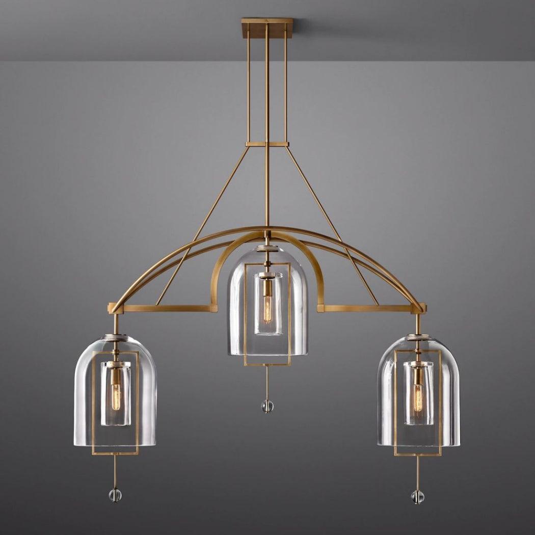 Fulcrum Linear Chandelier 61" 3 Lights - King Lamps