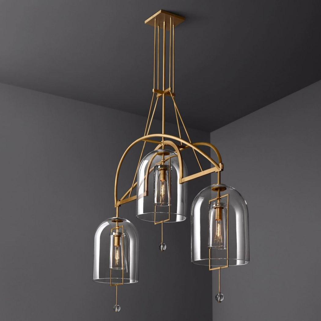 Fulcrum Linear Chandelier 61" 3 Lights - King Lamps