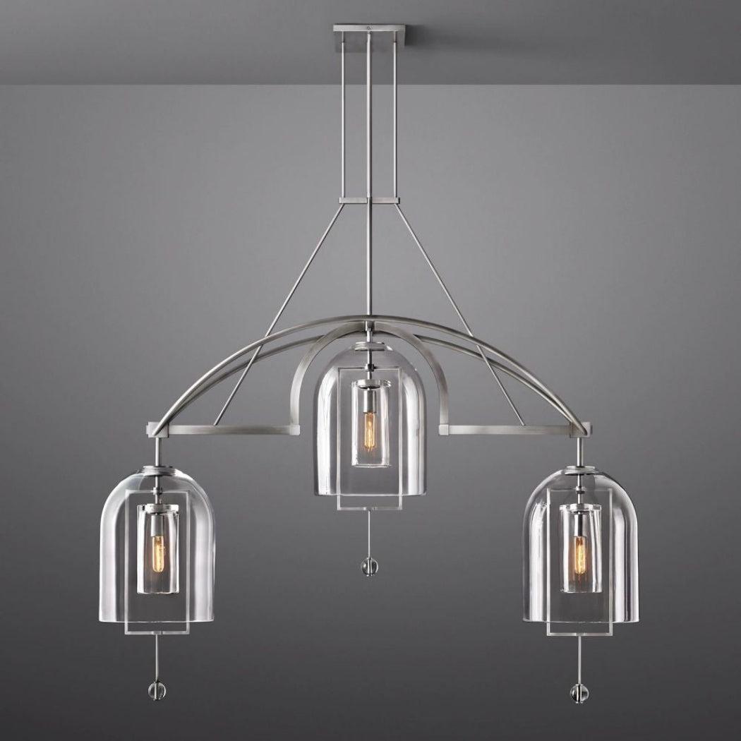Fulcrum Linear Chandelier 61" 3 Lights - King Lamps