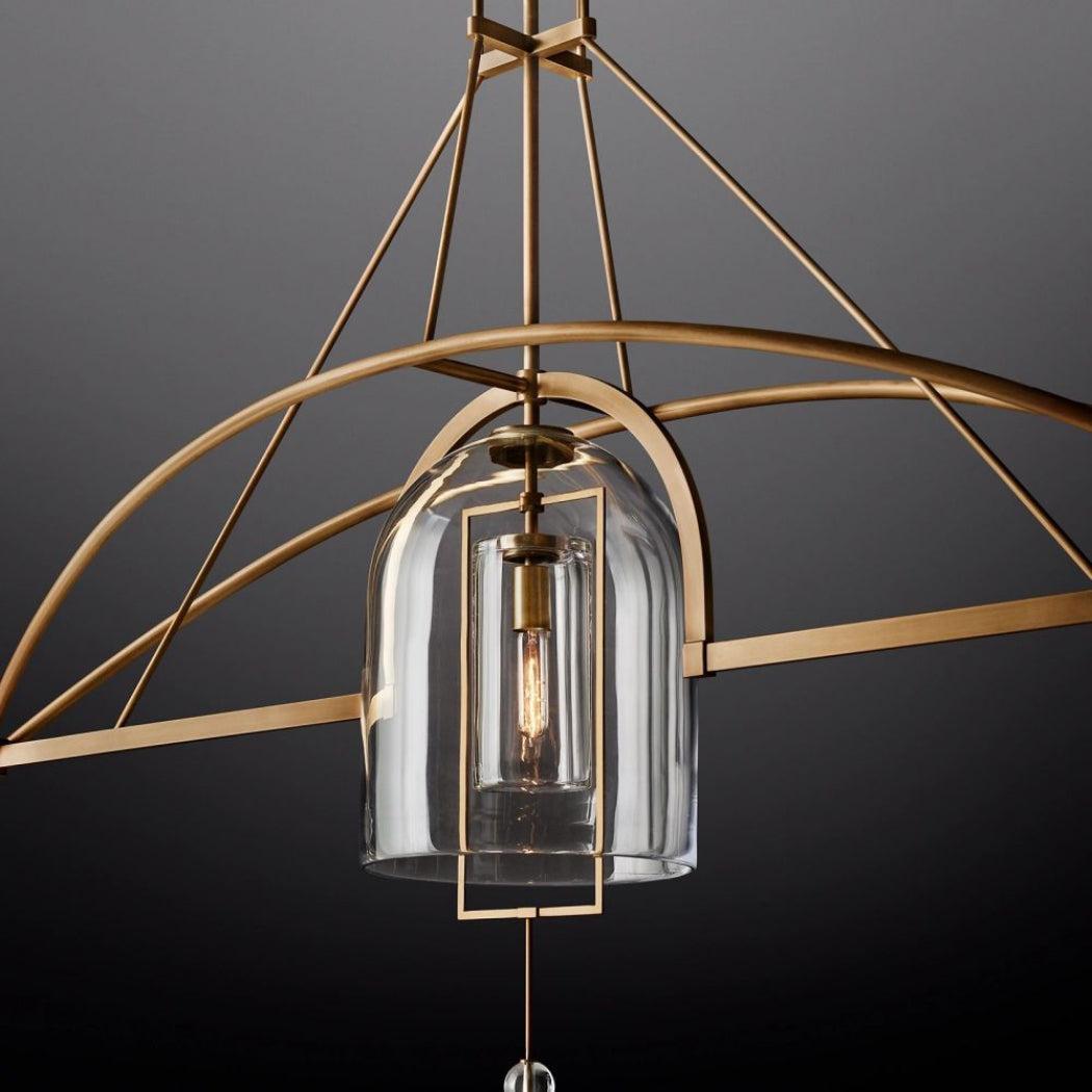 Fulcrum Linear Chandelier 61" 3 Lights - King Lamps