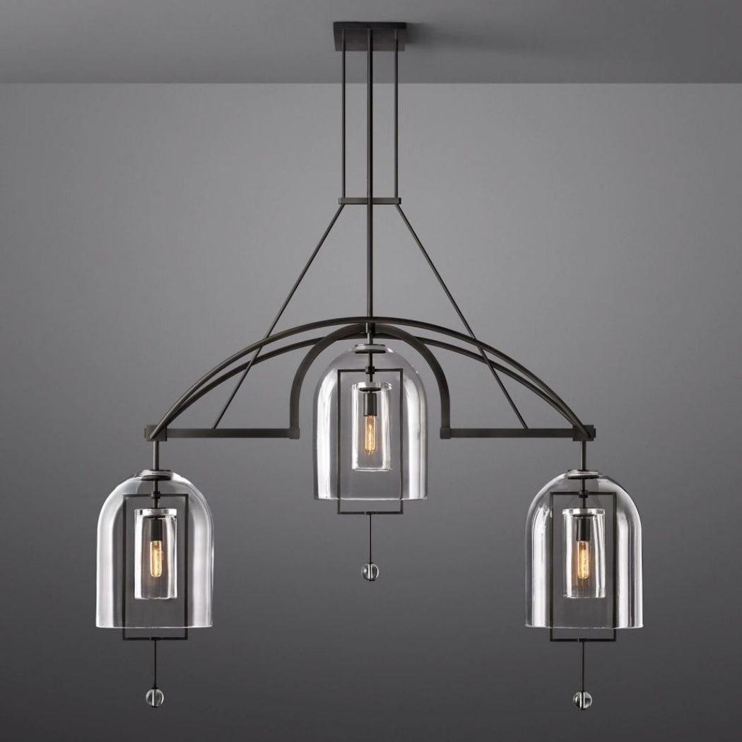 Fulcrum Linear Chandelier 61" 3 Lights - King Lamps