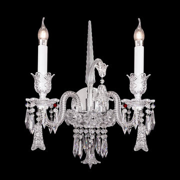 Elegance Candle Baccarat Crystal Wall Sconce With Bell - King Lamps