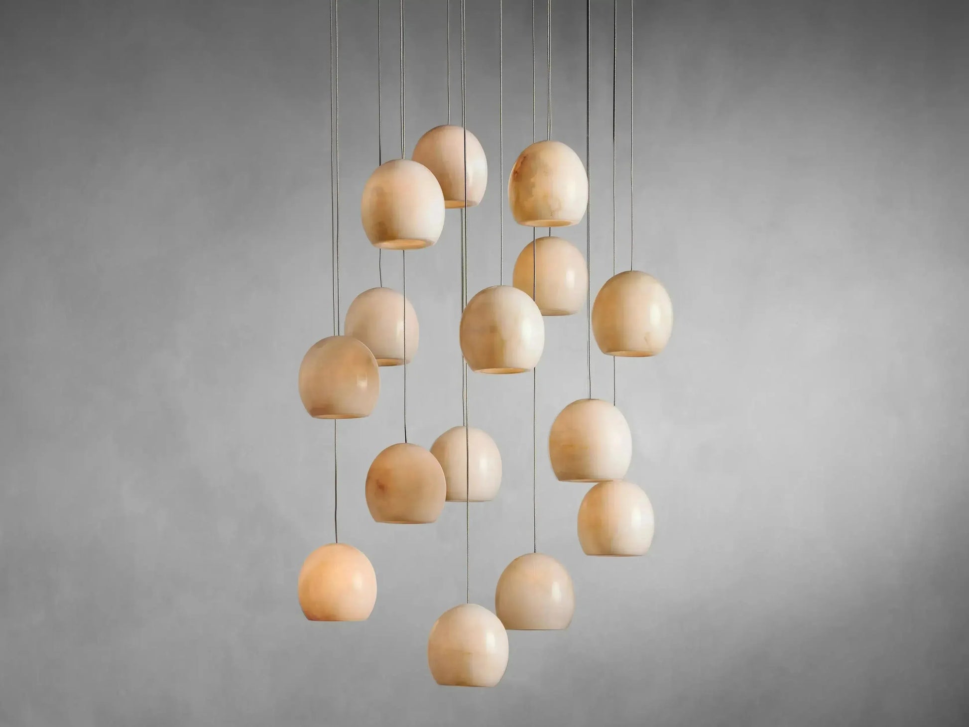 Arica Round Alabaster Chandelier 3/7/15/36 Light - King Lamps