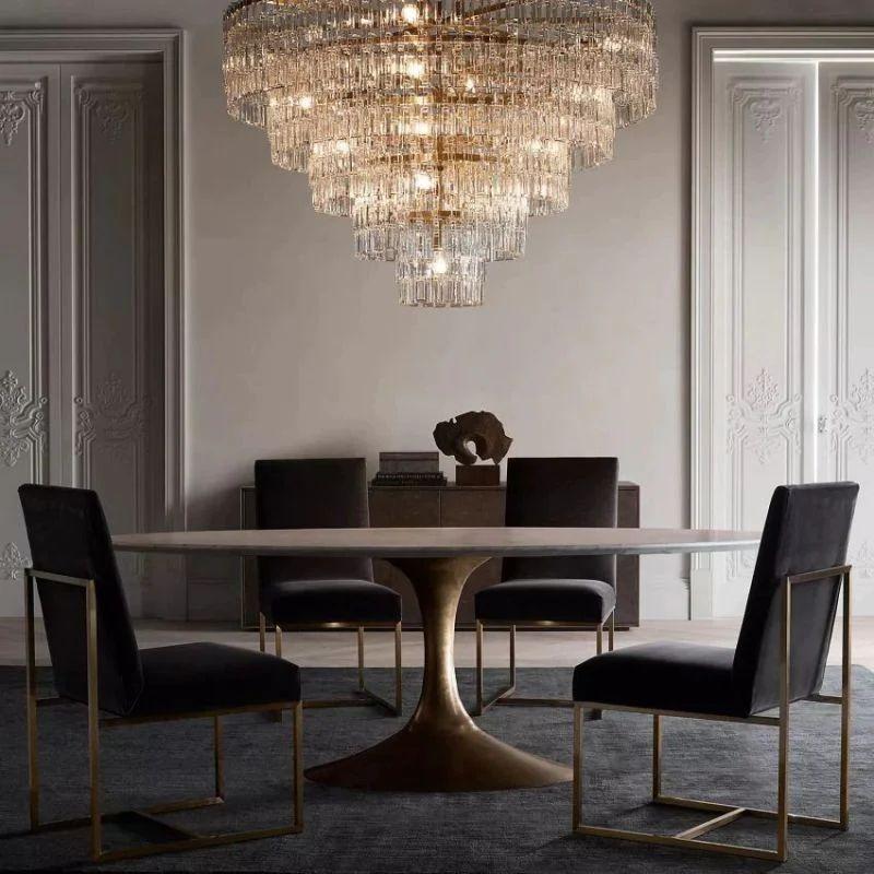 Marigan Crystal 4-Tier Round Chandelier 48" - King Lamps