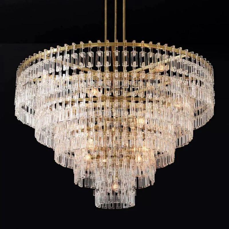 Marigan Crystal 5-Tier Round Chandelier 60" - King Lamps