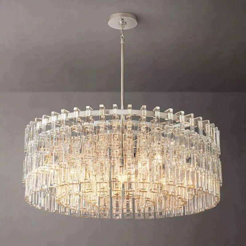 Marigan Crystal Round Chandelier 36" - King Lamps