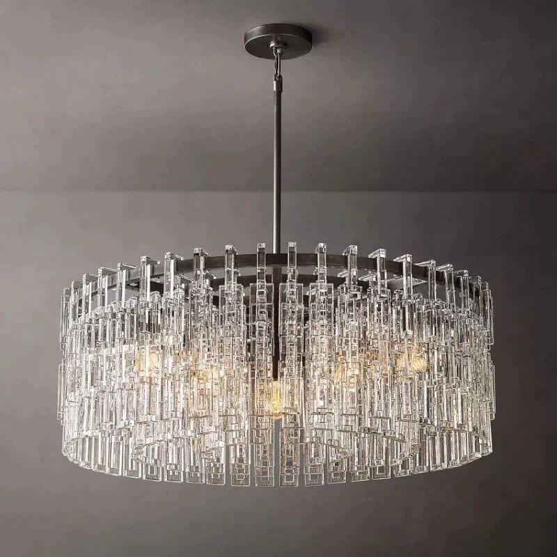 Marigan Crystal Round Chandelier 36" - King Lamps
