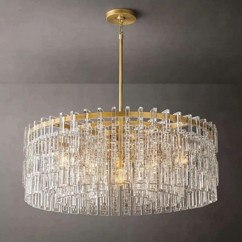 Marigan Crystal Round Chandelier 36" - King Lamps