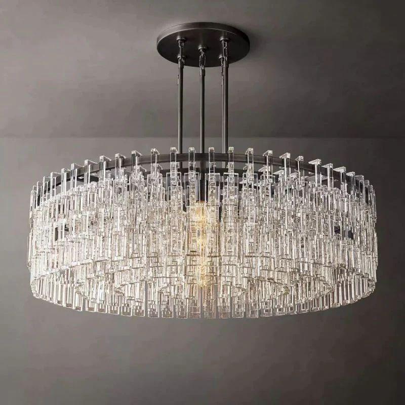 Marigan Crystal Round Chandelier 48" - King Lamps