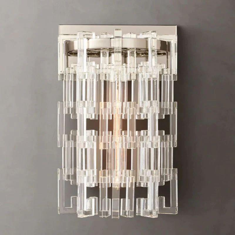 Marigan Crystal Round Sconce 17"H - King Lamps