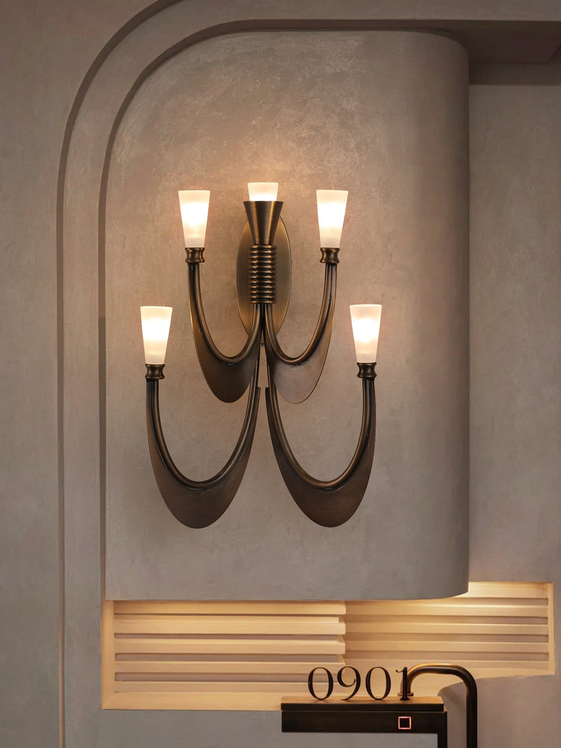 Metropolis Grand Alabaster Sconce