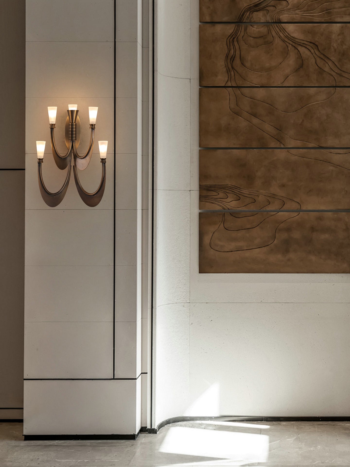 Metropolis Grand Alabaster Sconce