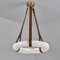 Oslo Pendant Alabaster Chandelier, Halo Ring Chandelier - King Lamps