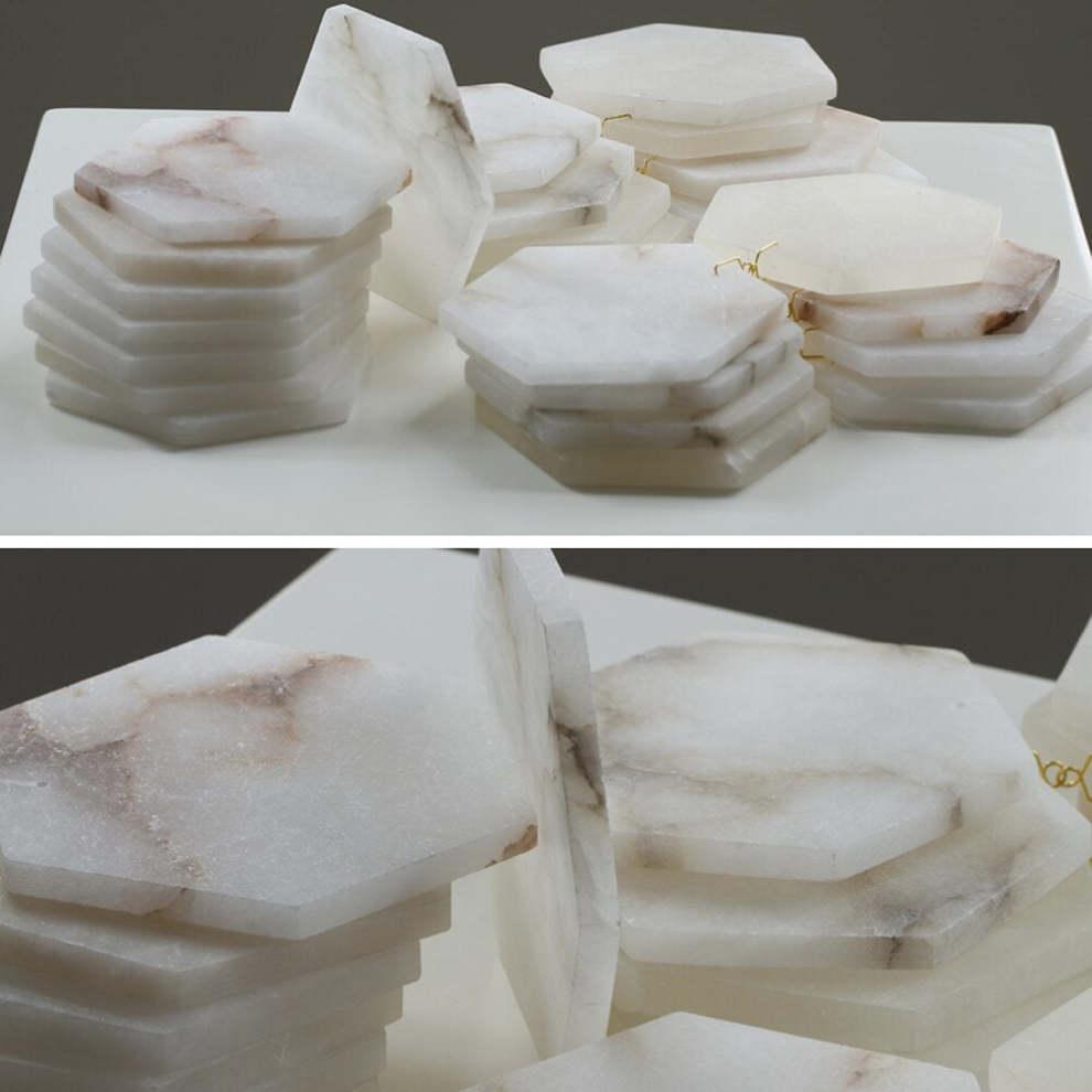 Natural Alabaster Cube Modern Chandelier - King Lamps