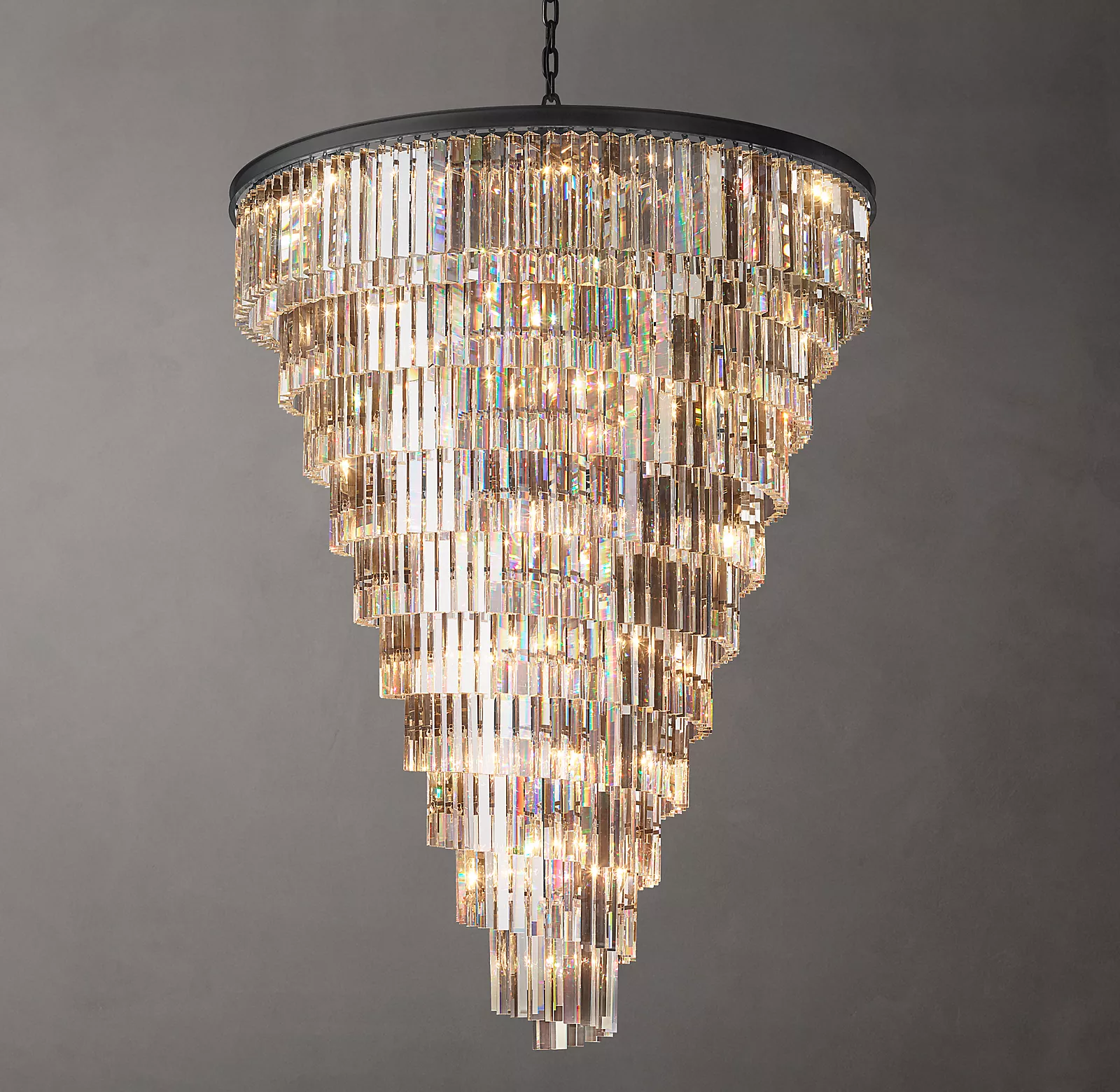 Helix Spiral Crystal Chandelier 36"- 70" - King Lamps
