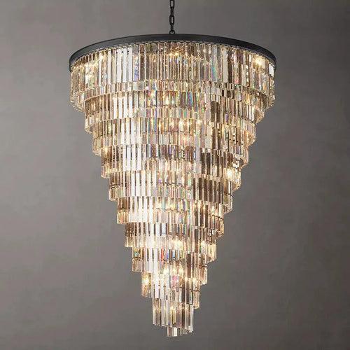 Helix Spiral Crystal Chandelier 36"- 70" - King Lamps